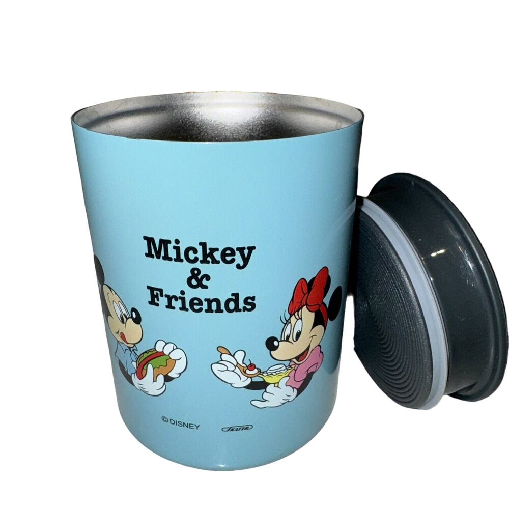 Skater Mickey & Friends Minnie 4x3" Stainless Steel Lidded Cup Mug Tumbler JAPAN